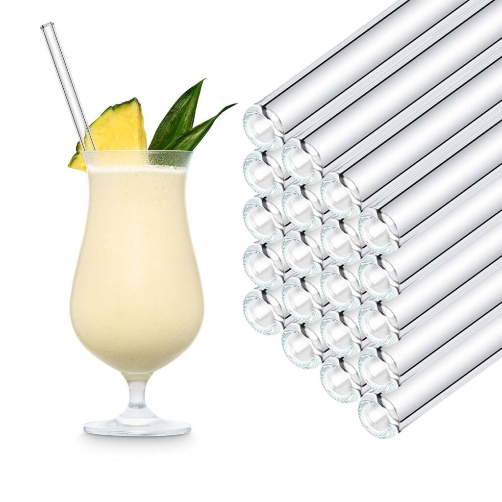 Trinkhalm für Cocktails aus Glas | Länge 23cm