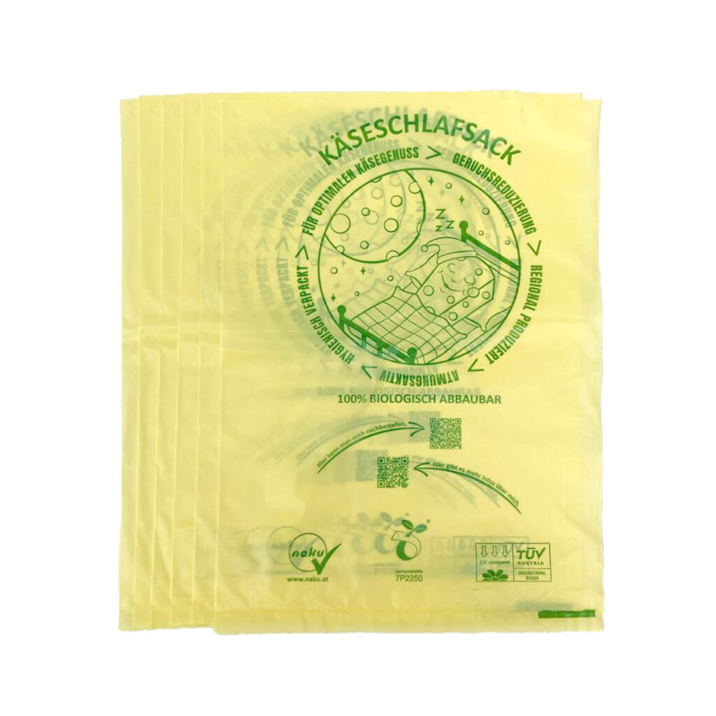 eine nachhaltige lösung zur aufbewahrung von käse in einer tüte aus biokunststoff für eine plastikfreie küche 100er packung